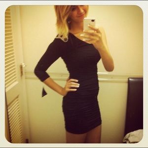 NWT - One Shoulder Bodycon Ruched Dress